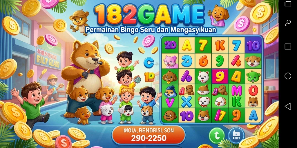 Tampilan utama gameplay Bingo di 182GAME yang seru.