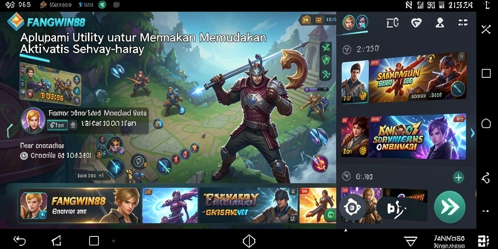 Tampilan antarmuka utama FANGWIN88 yang sederhana dan menarik.
