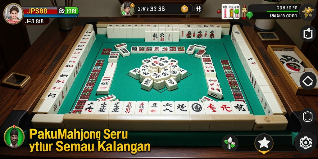 Tampilan gameplay JPS88 dengan papan Mahjong yang menarik dan penuh warna.