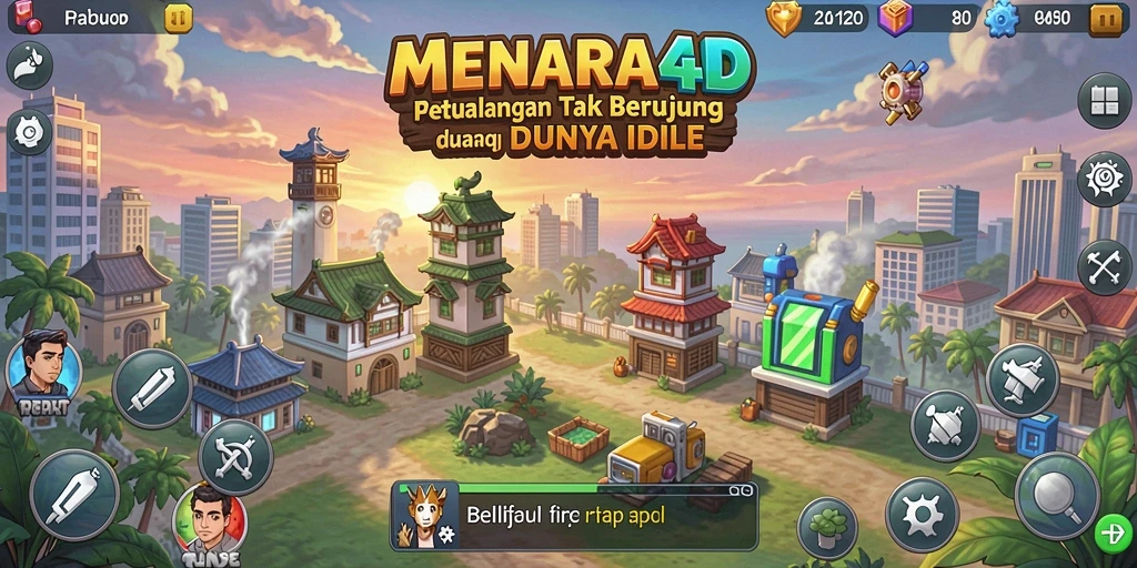 Screenshot MENARA4D menampilkan gameplay membangun menara yang memikat.