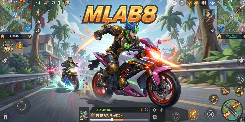 Gameplay seru balapan motor di MLBB8 dengan trek yang menantang.