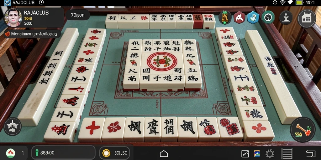 Tampilan gameplay Mahjong seru dan menantang di RAJACLUB.