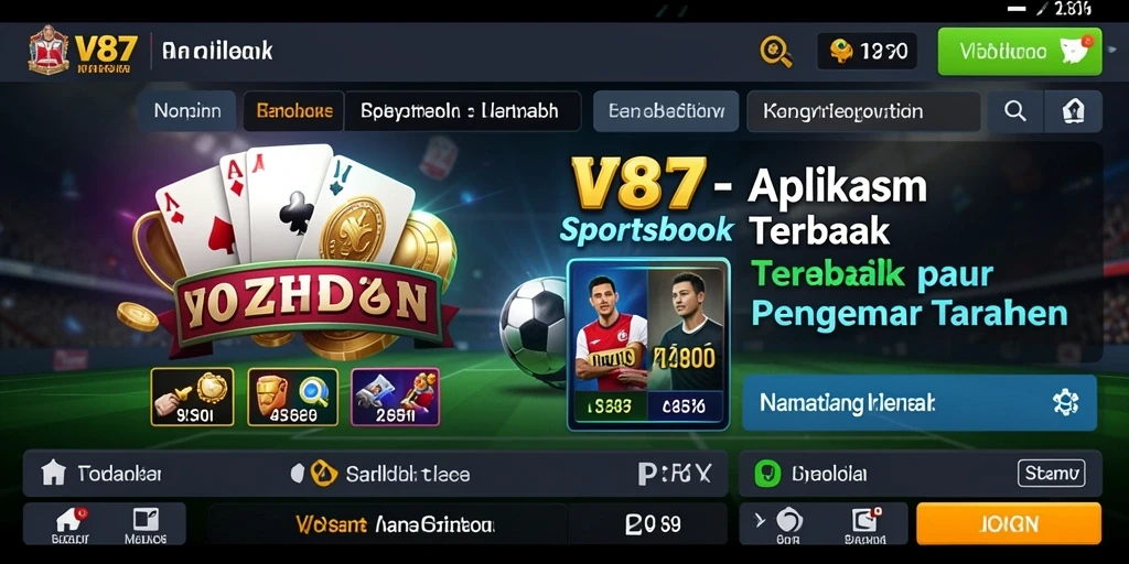 Tampilan gameplay Sportsbook V87 yang menarik dan interaktif.